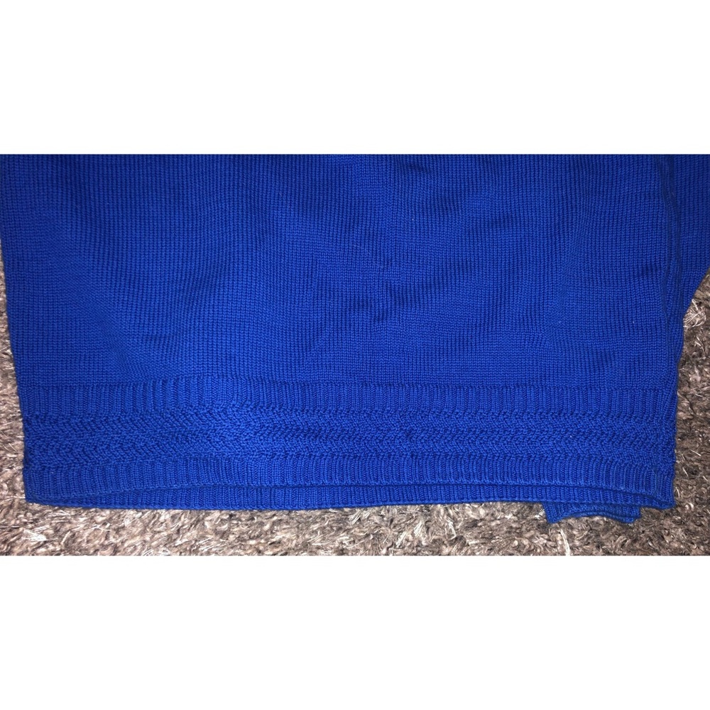 Vintage Blue Knit Pendelton MockNeck Sweater - Picture 4 of 6